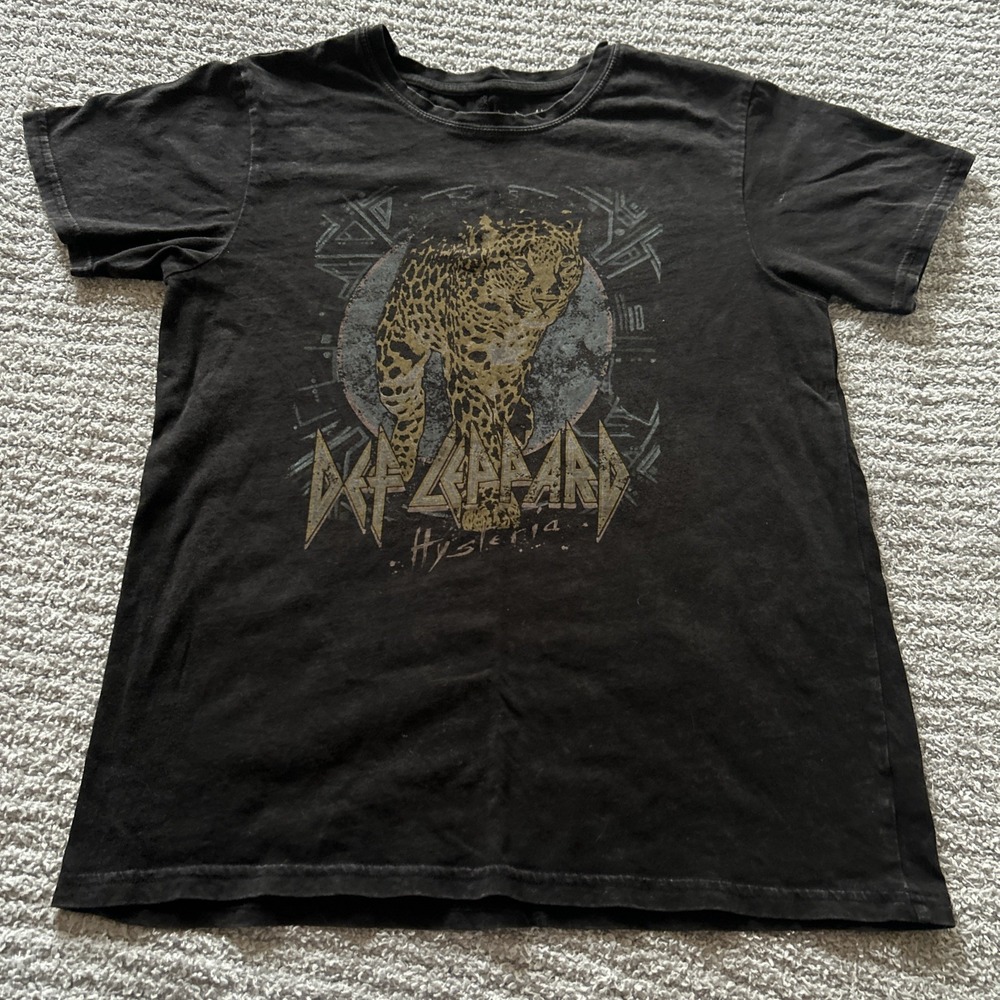 Def Leppard Hysteria Women‎ Short Sleeve Baby Tee Shirt XS Top 100 Cotton 2022